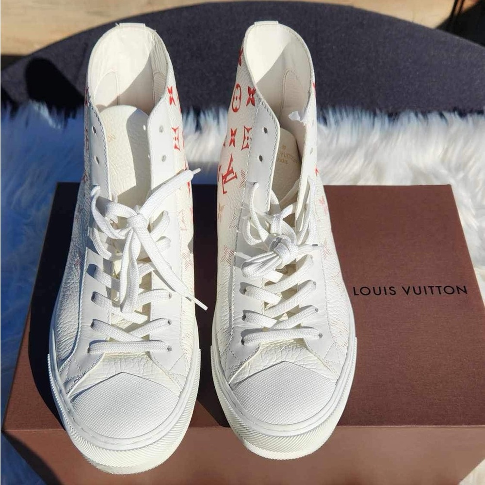 LOUIS VUITTON TATTOO LEATHER HIGH TRAINERS